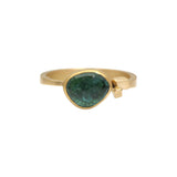 Green Tourmaline Sugar Lump Ring in 18k Gold