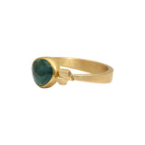 Green Tourmaline Sugar Lump Ring in 18k Gold