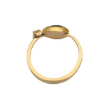 Green Tourmaline Sugar Lump Ring in 18k Gold