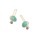 Jade and Pearl Hook Earrings