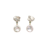 Super Chunk Pancake Pearl Drop Earrings