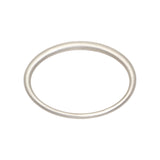 Oval Tapered Bangle in Brushed Silver with 23 Flush Set Lab Grown White Diamonds