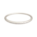 Oval Tapered Bangle in Brushed Silver with 23 Flush Set Lab Grown White Diamonds