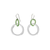 Small Clear and Color Hoop Glass Earrings