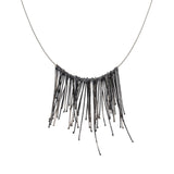 Seagrass Necklace in Oxidized Silver and Steel