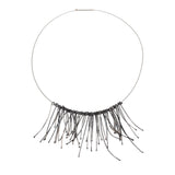 Seagrass Necklace in Oxidized Silver and Steel
