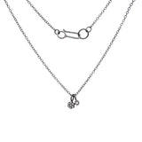 Honeycomb Charm Necklace in Oxidized Silver