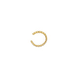 Dot Ear Cuff with Diamonds in 18k Yellow Gold