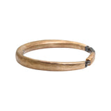 Forged Cuff Bracelet with Cognac Diamond in Ancient Bronze and Oxidized Silver