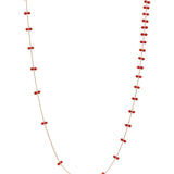 Coral Rain Necklace - 48"
