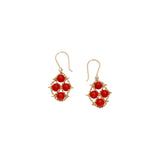 Coral Single Nugget Earrings