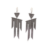 Disappearing Person Earrings in Oxidized Silver