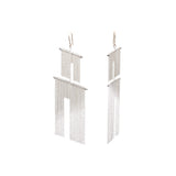 Cutaway Person Earrings in Silver