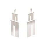 Cutaway Person Earrings in Silver