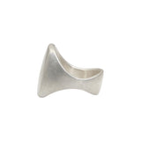 Silver Box Ring with White Diamond
