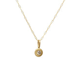 4mm Champagne Diamond Pendant in 18k Yellow Gold