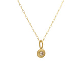 4mm Champagne Diamond Pendant in 18k Yellow Gold