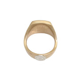 Box Ring in Bronze with White Diamonds