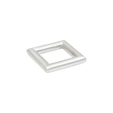 Square Ring in Brushed Silver