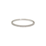 Micro Pave Eternity Band with White Diamonds in Platinum