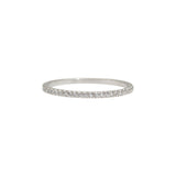 Micro Pave Eternity Band with White Diamonds in Platinum