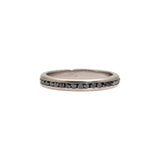 Channel Set Black Diamond Ring in 18k Palladium White Gold