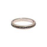Channel Set Black Diamond Ring in 18k Palladium White Gold