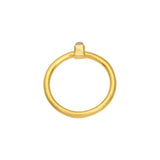 Light Grey Raw Diamond Cube Ring in 18k & 22k Yellow Gold