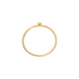 Thin Band with White Diamond in 14k Yellow Gold