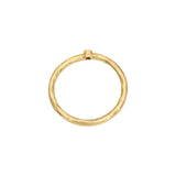 Slim Textured Band in 18k Yellow Gold with One Diamond