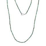 2mm Table Cut Cube Jade Necklace with 18k Gold Beads and Oxidized Silver Clasp