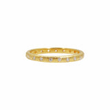 2mm Eternity Diamond Band with Sand Texture in 22k Yellow Gold