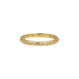 2mm Eternity Diamond Band with Sand Texture in 22k Yellow Gold