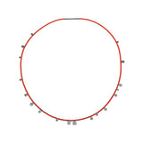 Emma Necklace with Oxidized Silver Droplets and Orange Beads