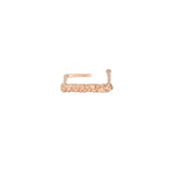 Staple Earring in Sand-Textured 14k Rose Gold