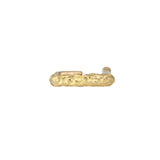 Staple Earring in Sand-Textured 18k Yellow Gold