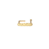 Staple Earring in Sand-Textured 18k Yellow Gold