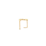 Staple Earring in Sand-Textured 18k Yellow Gold