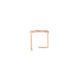 Staple Earring in Sand-Textured 14k Rose Gold