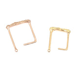 Staple Earring in Sand-Textured 18k Yellow Gold
