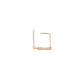 Staple Earring in Sand-Textured 14k Rose Gold