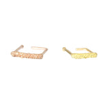 Staple Earring in Sand-Textured 14k Rose Gold