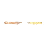 Staple Earring in Sand-Textured 14k Rose Gold