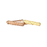 Staple Earring in Sand-Textured 18k Yellow Gold