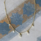 Lantern Necklace with Graduated Diamonds in 18k Gold