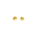 18k Gold Lily Pad Post Earrings - Single