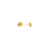 18k Gold Lily Pad Post Earrings - Single