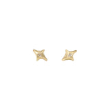18k North Star Post Earrings - Single