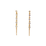 Star Fall Post Dangle Earring in 14k Gold - Single