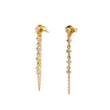 Star Fall Post Dangle Earring in 14k Gold - Single